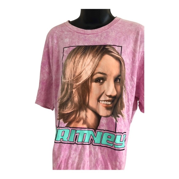 Britney Spears pink tie dye effect oversized t-shirt size‎ XL new - Picture 1 of 11
